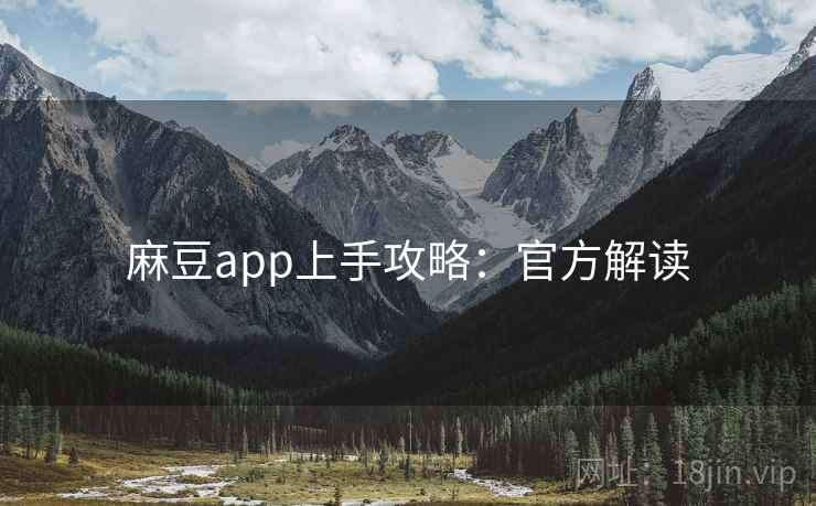 麻豆app上手攻略：官方解读