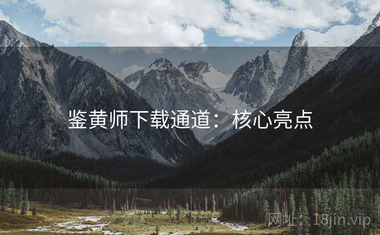 鉴黄师下载通道：核心亮点